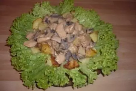 Картофель курица грибы