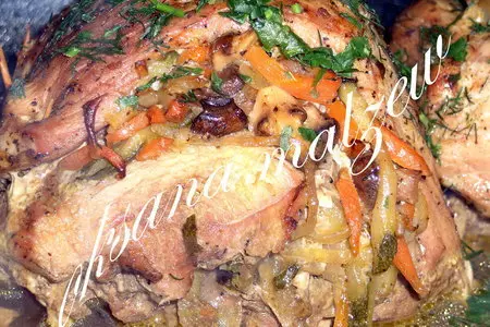 "ароматный мясной рулет"