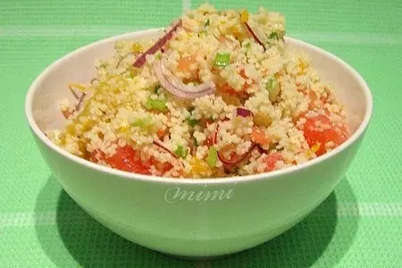 Цитрусовый салат с кускусом