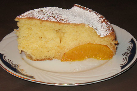 Пирог с ванильными персиками