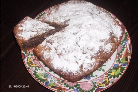 Шоколадный кекс с грецким орехом (вариант)