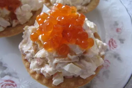 Тарталетки с морепродуктами