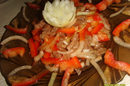 Салат из говядины с болг.перцем