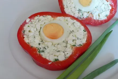 Фаршированные колечки перца