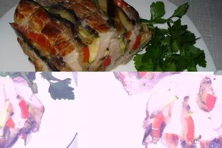 Запечённая шейка с овощами