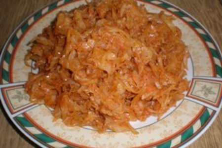 Капуста тушеная без мяса