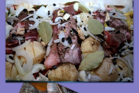 Фото к рецепту: Почеревка запеченная, с картофелем по шведски
