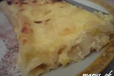 Cannelloni ripieni с ананасом и сыром под сливочно-лимонным соусом