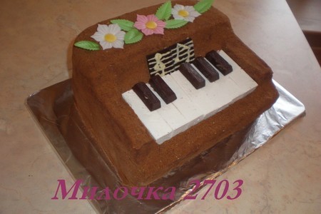 Торт «пианино» бисквитно-шоколадный