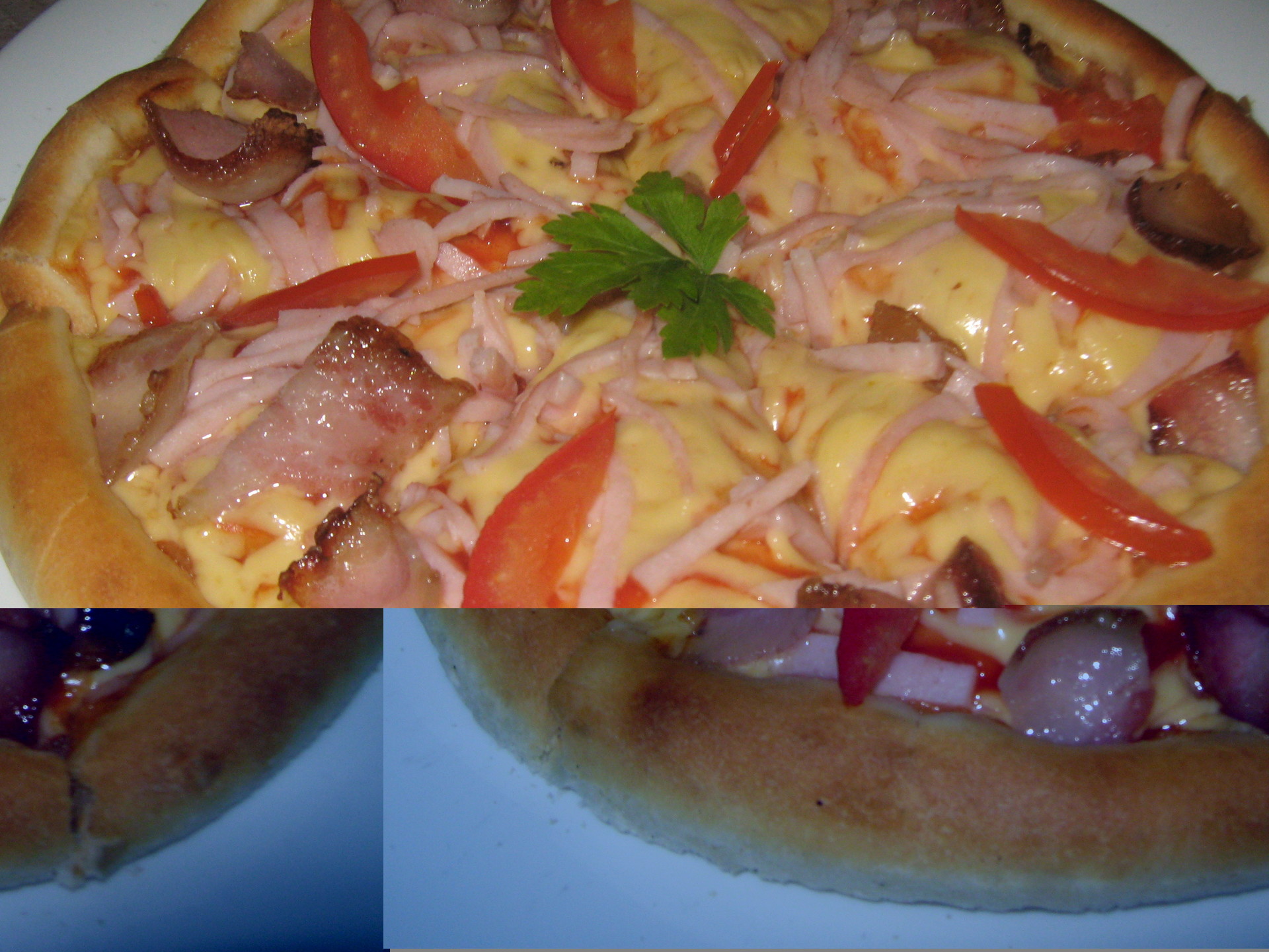 рецепт пиццы с беконом и ветчиной фото 4
