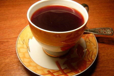 "палкин чай" или тёмно-красный чай из вишни.
