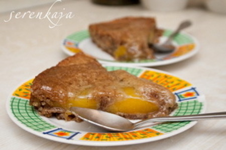 Бисквитно-ореховый пирог с манго