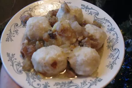 Творожные ленивые вареники с мясными шкварками