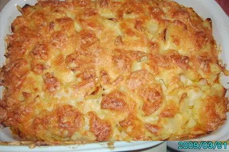 Картошка с фишштебхеноми (рыбные палочьки)