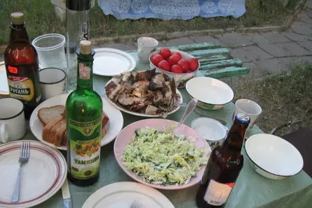 Рыба запеченая на углях