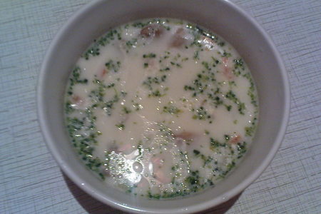 Фото к рецепту: Сырный суп "совсем совести нет"