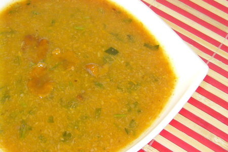 Суп-пюре из тыквы с лисичками