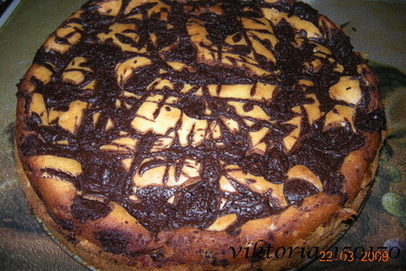Творожный пирог с шоколадом