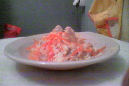 "плов"из курицы с корейской морковью