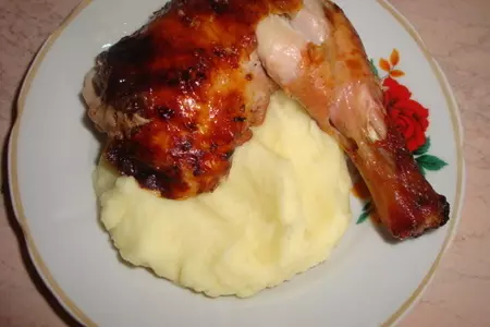 Курица фаршированная ананасами