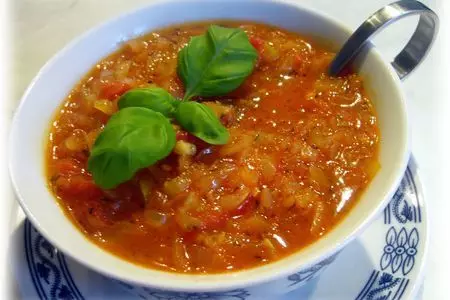 Луково-томатный соус „иней“ к жареному мясу