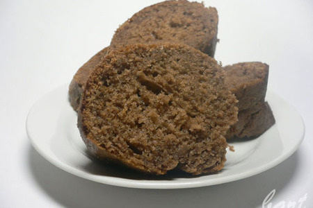 Ореховый кекс на шоколадном масле.