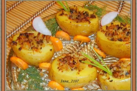 Фаршированный    картофель  -   " тележка"