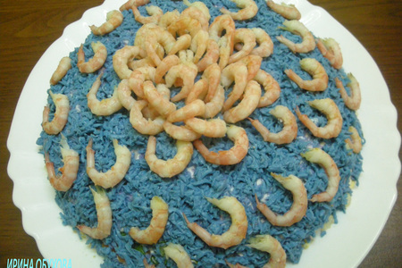 Фото к рецепту: Салат «голубой океан»