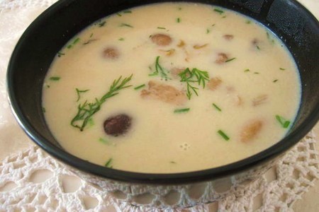Бархатный грибной суп