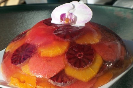 Француский цитрусово желатиновый десерт "орхидея"