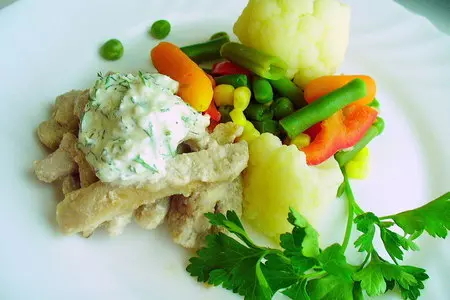 Свинина под соусом(с овощами)