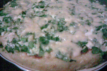 Фото к рецепту: Открытый картофельный пирог - запеканка с зеленью