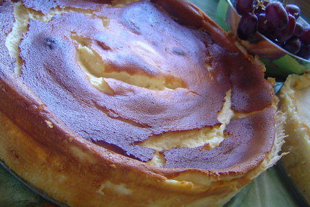 Фото к рецепту: Творожный пирог с персиками-käsekuchen mit pfirsichen