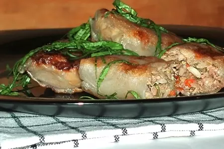 Ленивые голубцы в рисовой бумаге.