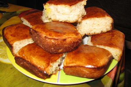 Нежные булочки-пирожки с  начинкой (на яблочном соке)