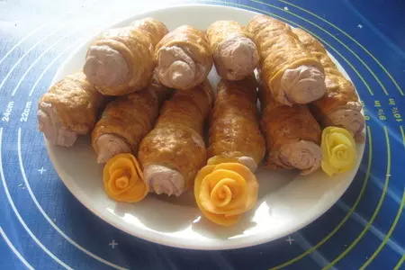Рожки с кремом