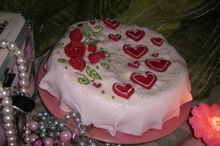 Фото к рецепту: Торт моему избранному - "вечная любовь"