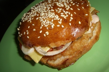 Фото к рецепту: Супер гамбургер "толстячок"