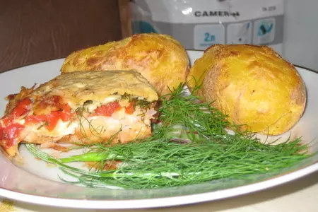 Свининка под подушкой и запеченая картошка