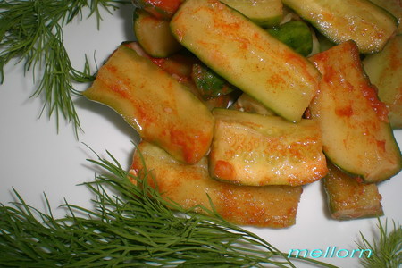 Кимчи (острый салат) из огурцов