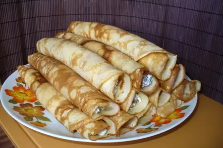 Блинчатые трубочки с вкусной начинкой