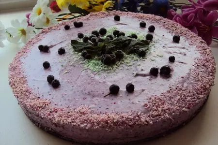 Черничный торт из гречишной муки
