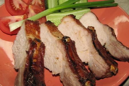 Фото к рецепту: Запеченые свиные ребра в глазури