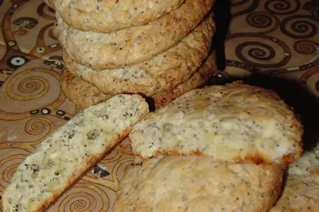 Lemon cookies с белым шоколадом и маком.