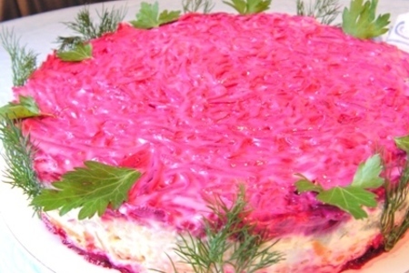 Фото к рецепту: Салат-овощной торт