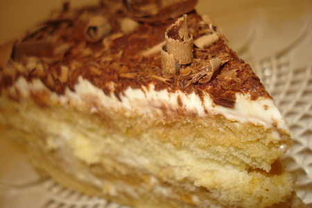 Фото к рецепту: Торт" тирамису с белым шоколадом"/не классический/