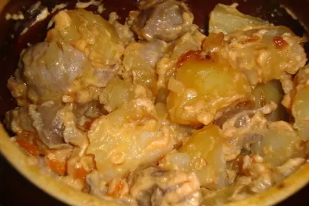 Жаркое из куриных потрохов