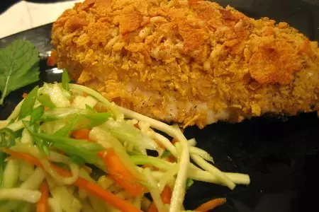 Куриное филе в хрустящей корочке с овощами - ужин для соблюдающих фигуру (или для тех,кто пытается это делать:)