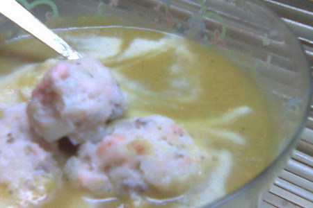 Суп-пюре с рыбными тефтельками для деток и не только.