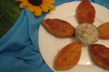 Гороховые зразы с грибами